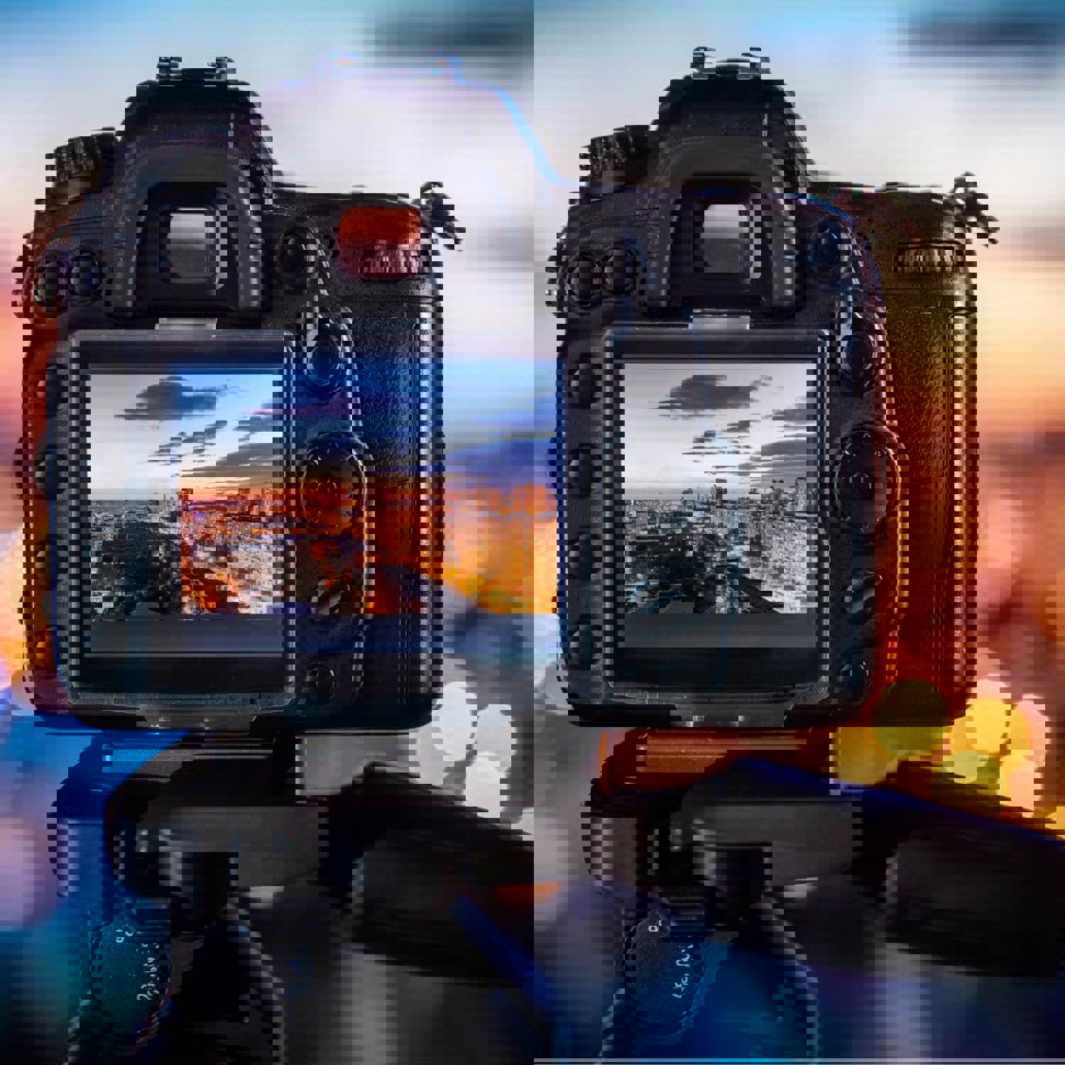 Close up image of a digital camera