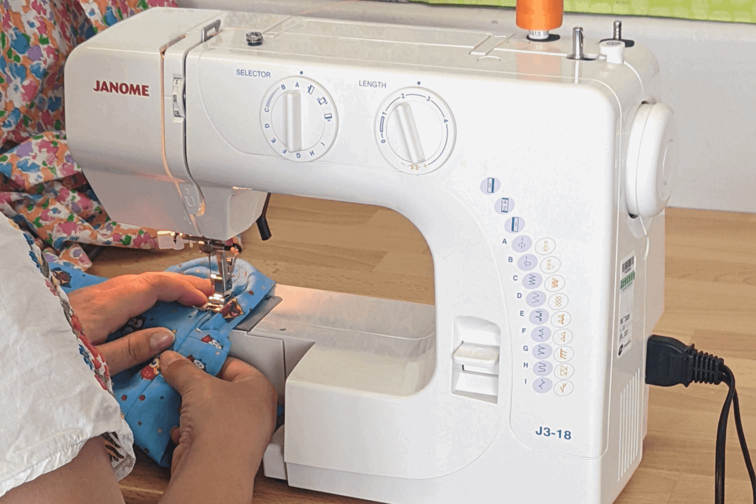 Sewing on a machine