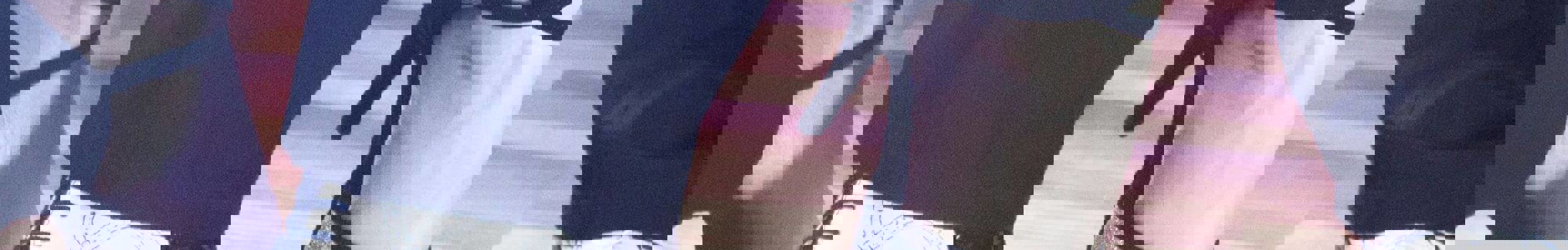 Lady teaching class in her dance shoes