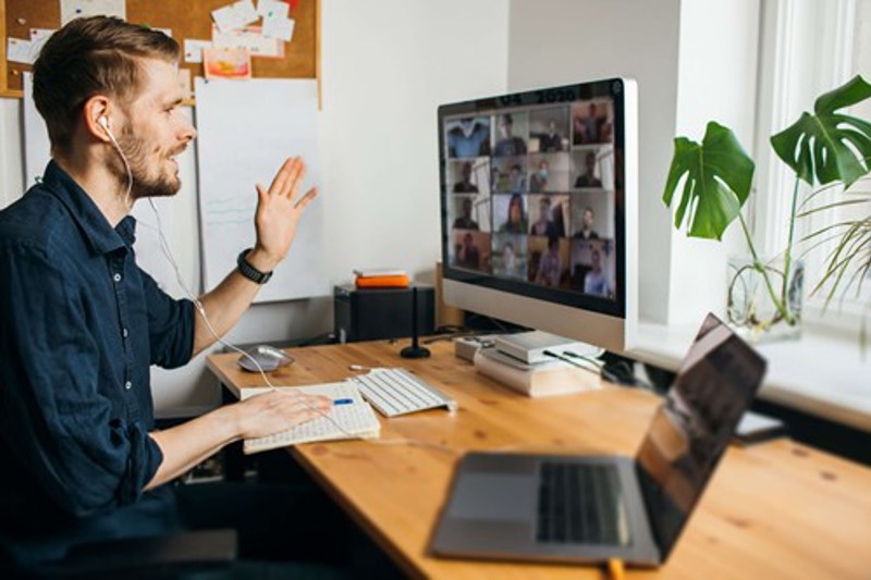 Man on computer