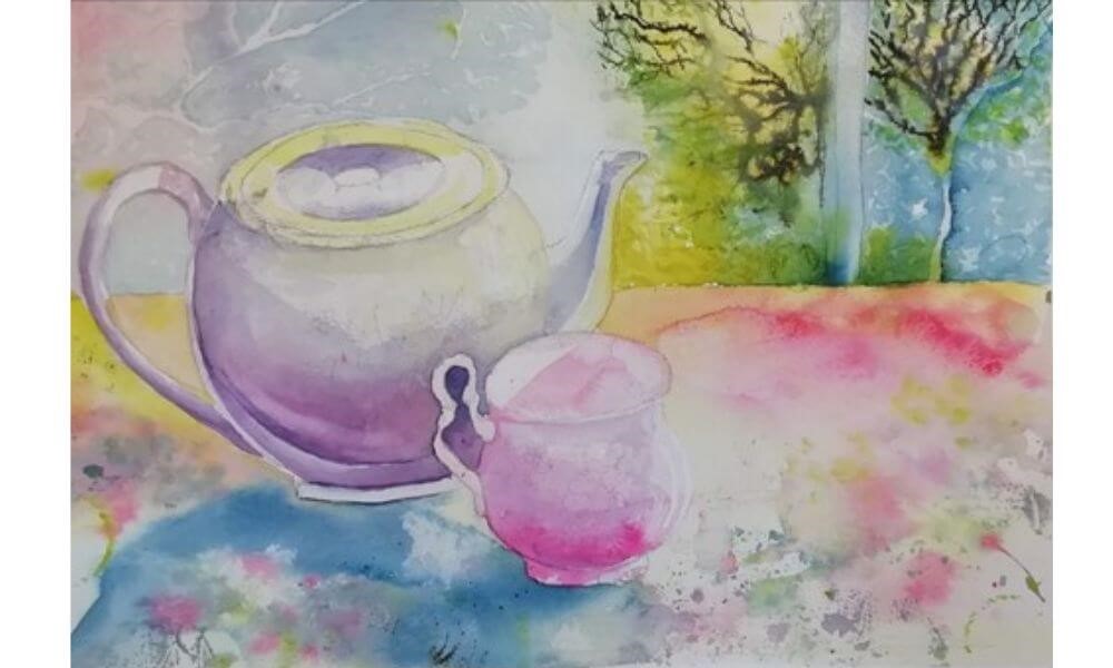 Painting of teapot
