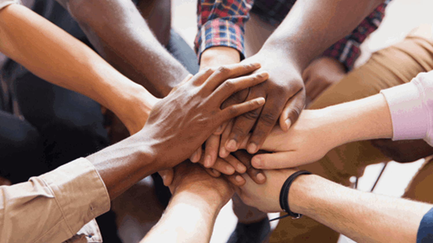 Group of hands together