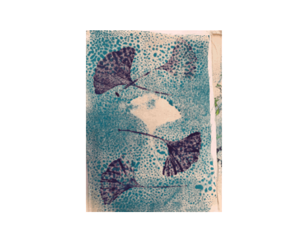 Printmaking floral art