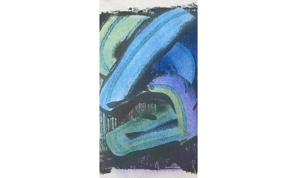 Abstract blue painting