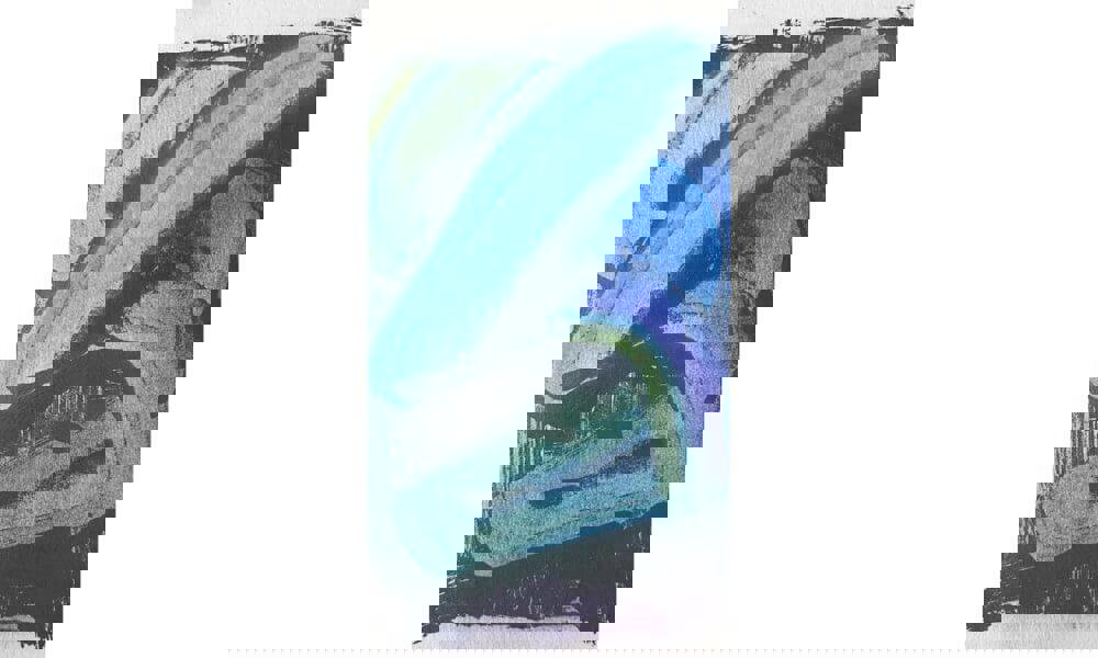 Abstract blue painting