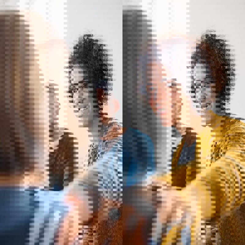 People talking in a group