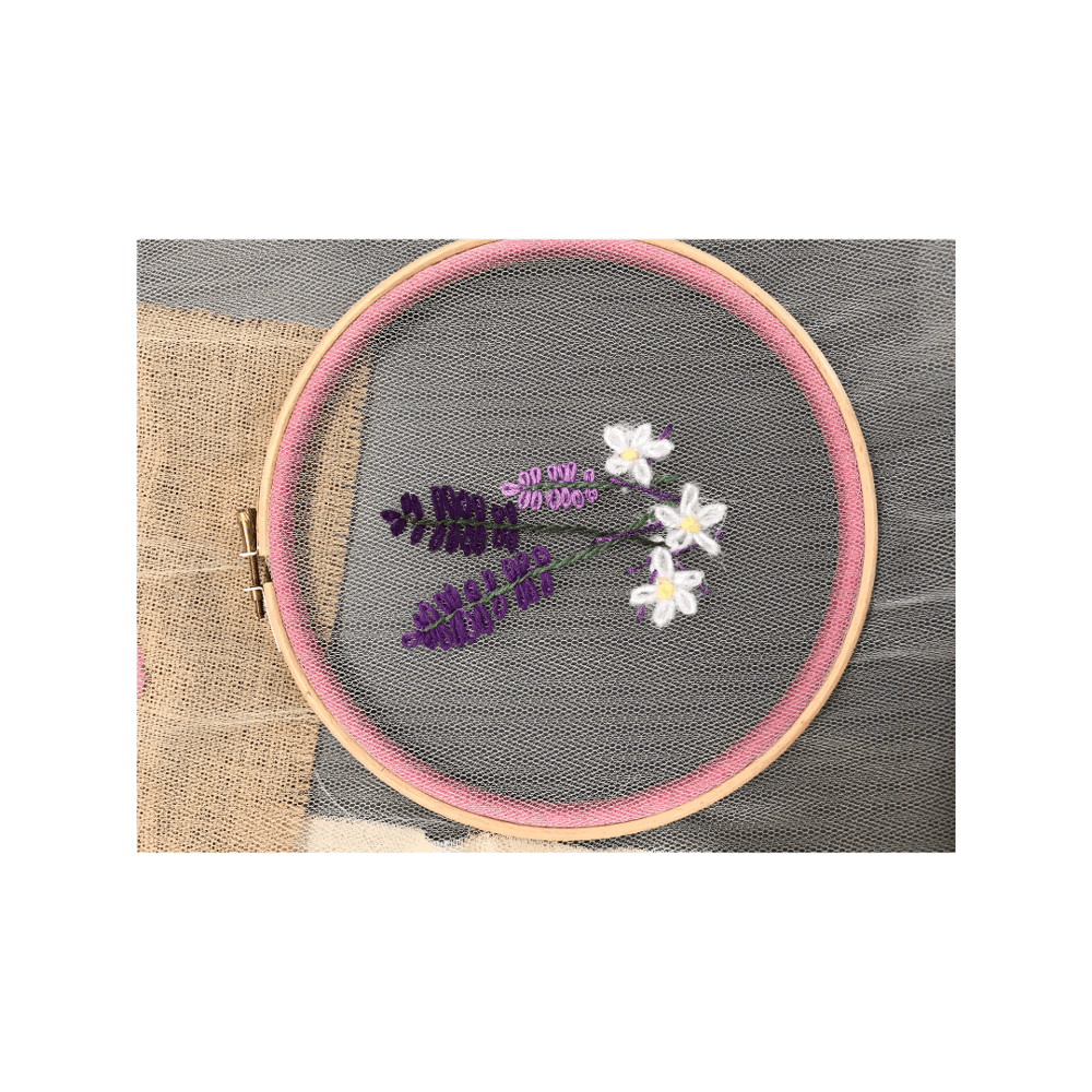 Embroidery of flowers