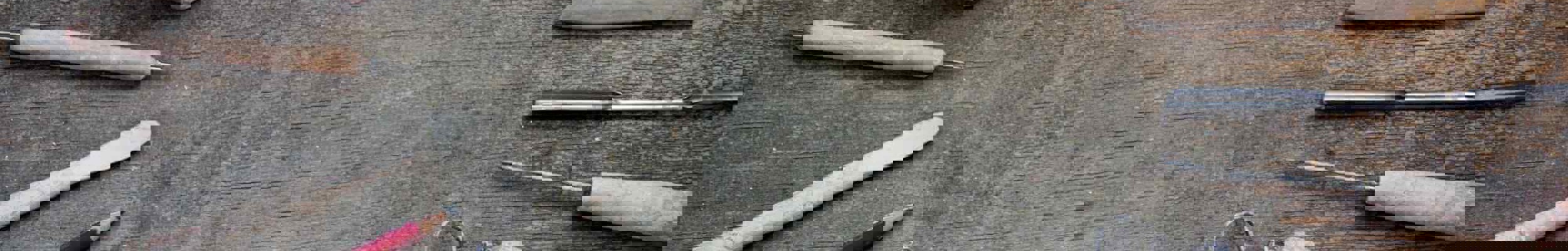Pottery tools laid out