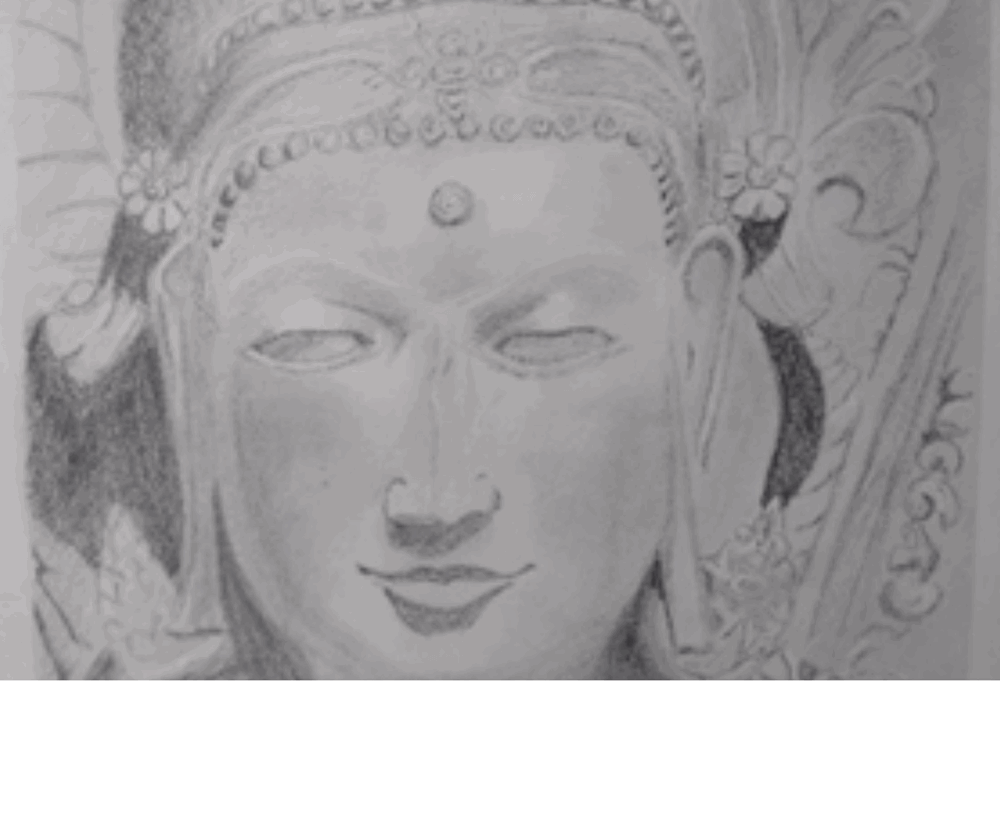 Drawing of buddah