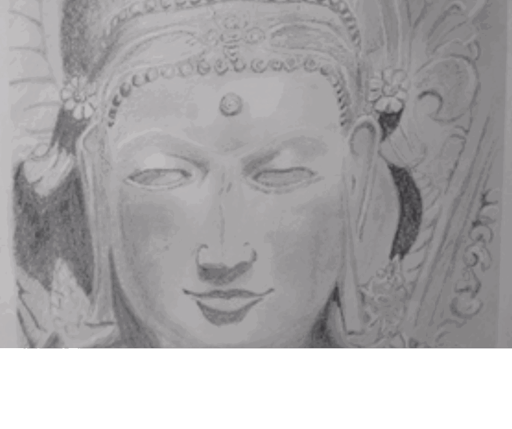 Drawing of buddah