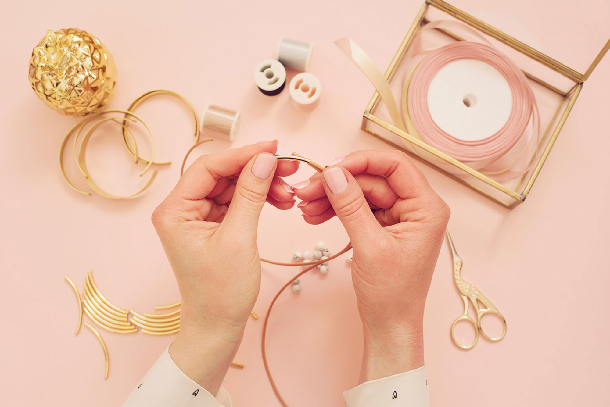 Person making jewellery
