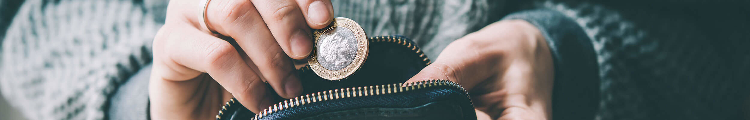 Woman handling money