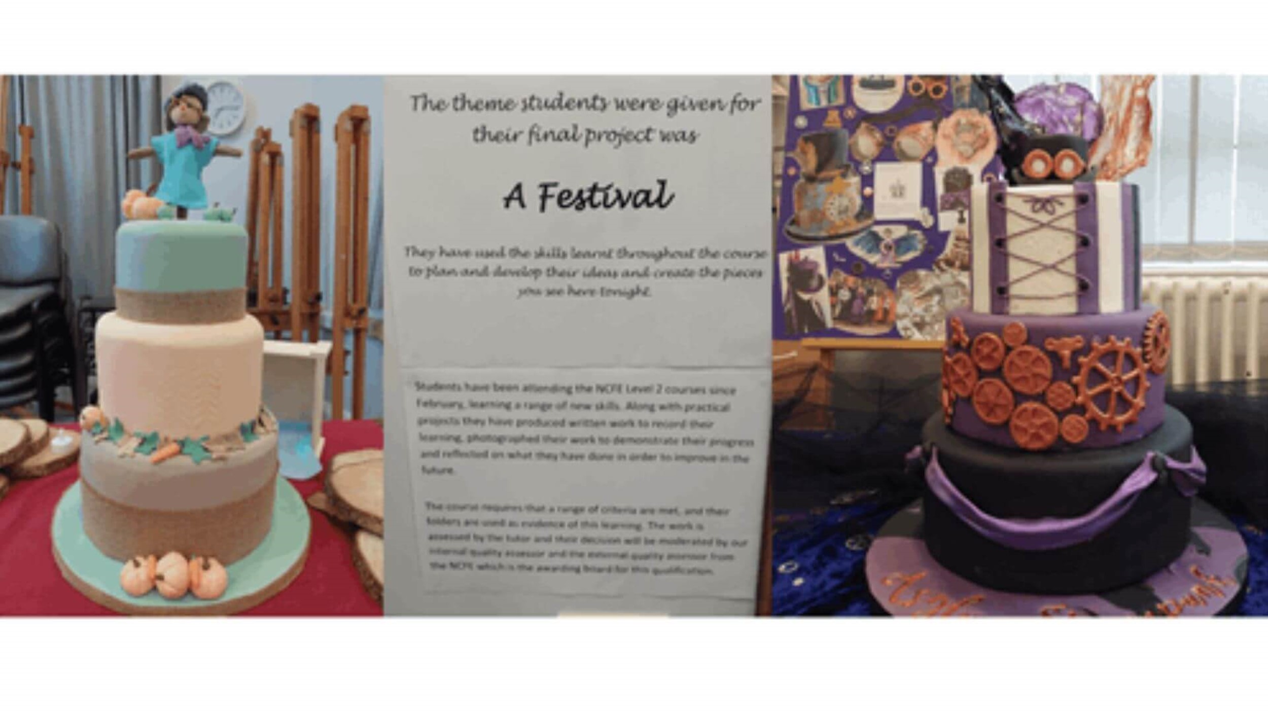 Festival themed tier cakes at exhibition