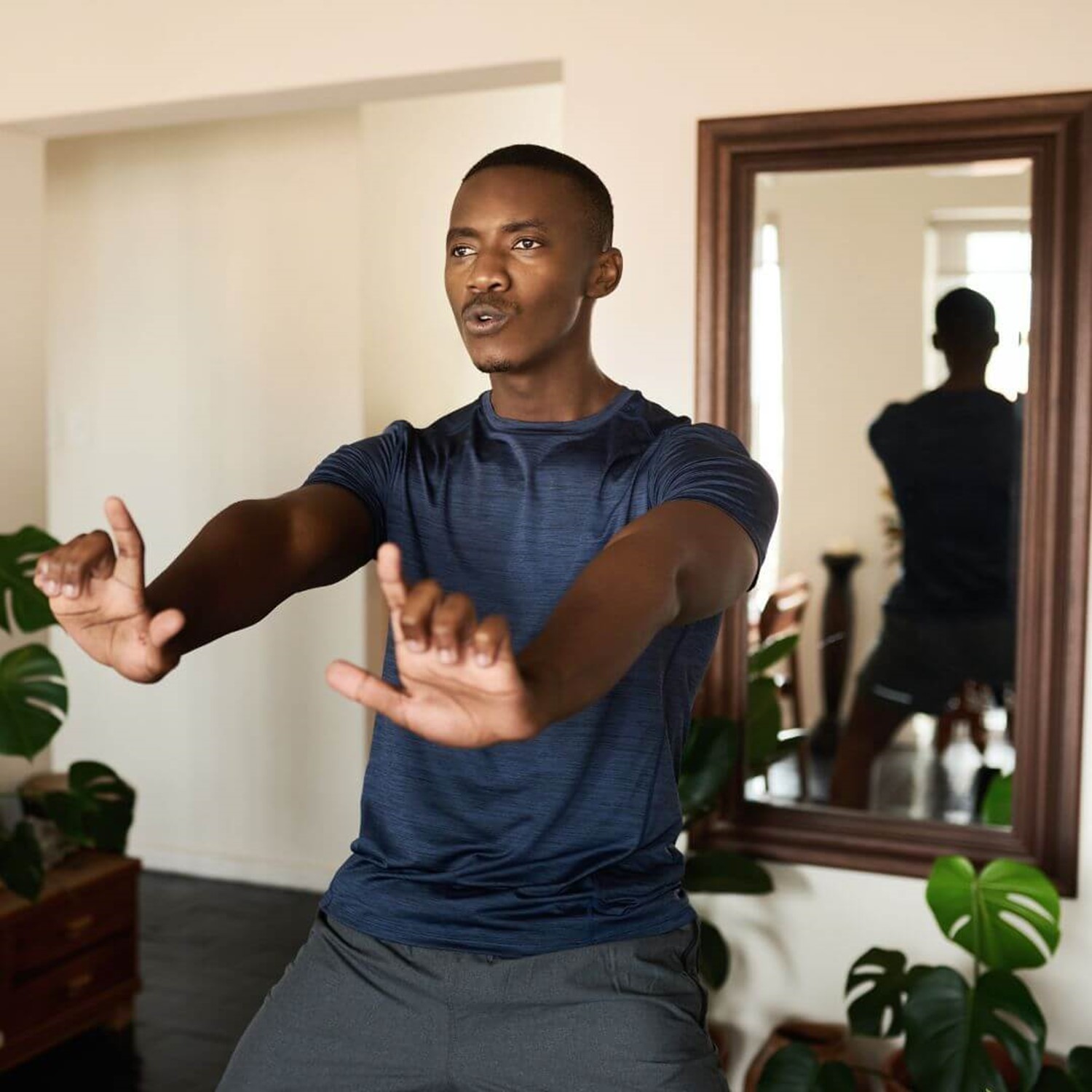Person practicing Tai Chi
