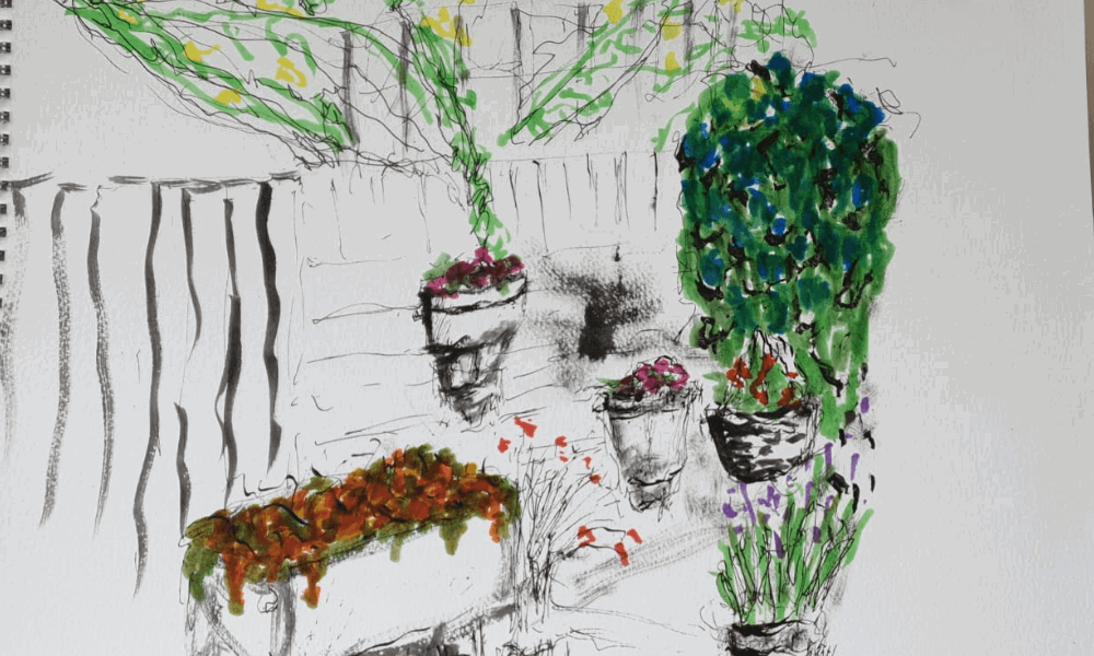 Painting of garden