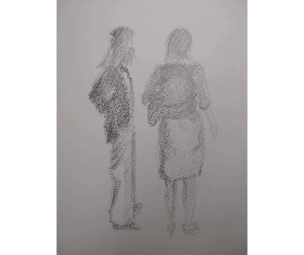 Learner sketch of a two people