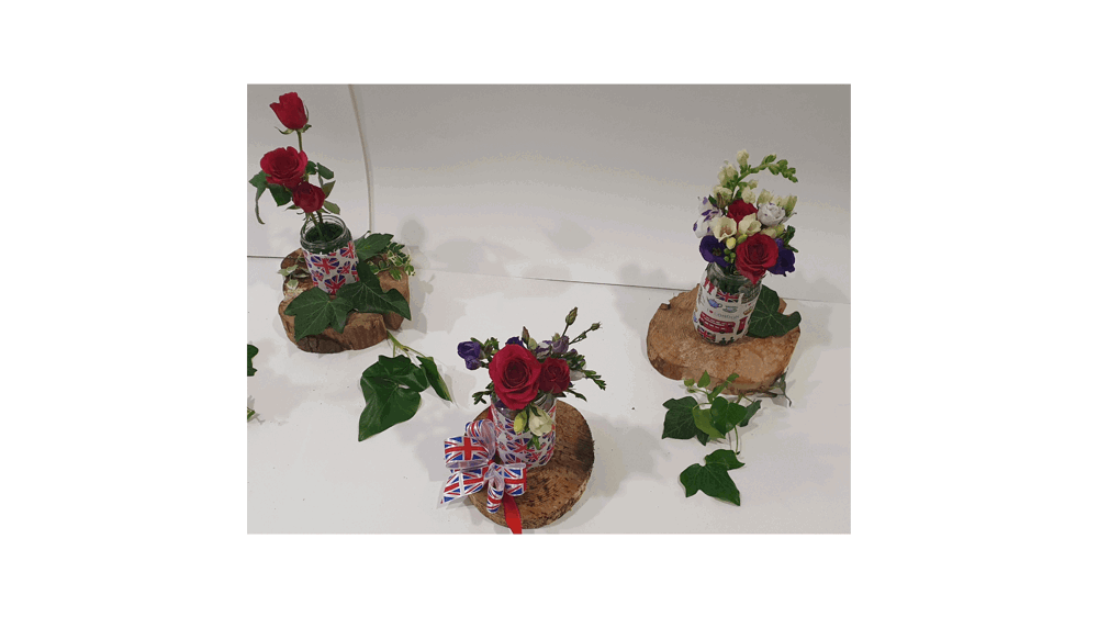 Flowers in jars